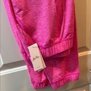 Lilly Pulitzer Pink Sweatpants with Elastic Cuffs